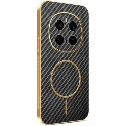 Phonesta Luxury Carbon Fiber Back Cover hoesje met MagSafe voor HONOR Magic7 Pro - Zwart