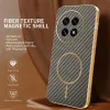 Phonesta Luxury Carbon Fiber Back Cover hoesje met MagSafe voor OnePlus 13 - Bruin 2