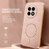 Phonesta Luxury Carbon Fiber Back Cover hoesje met MagSafe voor OnePlus 13R - Roze 2