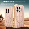 Phonesta Luxury Carbon Fiber Back Cover hoesje met MagSafe voor OnePlus 13R - Roze 4