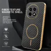 Phonesta Luxury Carbon Fiber Back Cover hoesje met MagSafe voor OnePlus 13R - Zwart 2