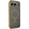 Phonesta Luxury Carbon Fiber Back Cover hoesje met MagSafe voor OnePlus Nord 4 - Bruin 0