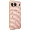 Phonesta Luxury Carbon Fiber Back Cover hoesje met MagSafe voor OnePlus Nord 4 - Roze 0