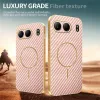 Phonesta Luxury Carbon Fiber Back Cover hoesje met MagSafe voor OnePlus Nord 4 - Roze 4