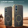Phonesta Luxury Carbon Fiber Back Cover hoesje met MagSafe voor OnePlus Nord CE 4 Lite - Zwart 4