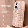 Phonesta Luxury Carbon Fiber Back Cover hoesje met MagSafe voor OnePlus Nord CE 4 Lite - Roze 2