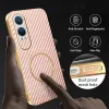 Phonesta Luxury Carbon Fiber Back Cover hoesje met MagSafe voor OnePlus Nord CE 4 Lite - Roze 6