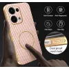 Phonesta Luxury Carbon Fiber Back Cover hoesje met MagSafe voor Oppo Reno13 - Roze 6