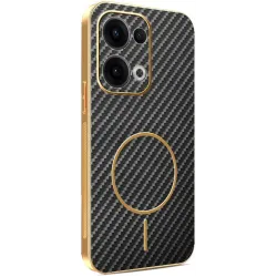 Phonesta Luxury Carbon Fiber Back Cover hoesje met MagSafe voor Oppo Reno13 - Zwart