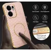 Phonesta Luxury Carbon Fiber Back Cover hoesje met MagSafe voor Oppo Reno13 F 4G/5G / Reno13 FS 5G - Roze 6