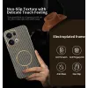 Phonesta Luxury Carbon Fiber Back Cover hoesje met MagSafe voor Oppo Reno13 Pro - Bruin 2
