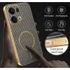 Phonesta Luxury Carbon Fiber Back Cover hoesje met MagSafe voor Oppo Reno13 Pro - Bruin 6