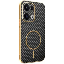 Phonesta Luxury Carbon Fiber Back Cover hoesje met MagSafe voor Oppo Reno13 Pro - Zwart