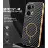 Phonesta Luxury Carbon Fiber Back Cover hoesje met MagSafe voor Oppo Reno13 Pro - Zwart 1
