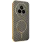 Phonesta Luxury Carbon Fiber Back Cover hoesje met MagSafe voor Realme 14 Pro - Bruin