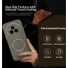Phonesta Luxury Carbon Fiber Back Cover hoesje met MagSafe voor Realme 14 Pro - Bruin 2
