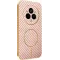 Phonesta Luxury Carbon Fiber Back Cover hoesje met MagSafe voor Realme 14 Pro - Roze