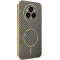 Phonesta Luxury Carbon Fiber Back Cover hoesje met MagSafe voor Realme 14 Pro Plus - Bruin