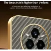 Phonesta Luxury Carbon Fiber Back Cover hoesje met MagSafe voor Realme 14 Pro Plus - Bruin 5