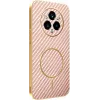 Phonesta Luxury Carbon Fiber Back Cover hoesje met MagSafe voor Realme 14 Pro Plus - Roze 0