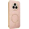 Phonesta Luxury Carbon Fiber Back Cover hoesje met MagSafe voor Realme 14 Pro Plus - Roze