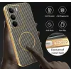 Phonesta Luxury Carbon Fiber Back Cover hoesje met MagSafe voor Realme 14x / C75 - Bruin 7