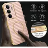 Phonesta Luxury Carbon Fiber Back Cover hoesje met MagSafe voor Realme 14x / C75 - Roze 7