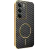 Phonesta Luxury Carbon Fiber Back Cover hoesje met MagSafe voor Realme 14x / C75 - Zwart 0