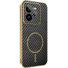 Phonesta Luxury Carbon Fiber Back Cover hoesje met MagSafe voor Realme GT 7 Pro - Zwart 0