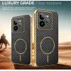 Phonesta Luxury Carbon Fiber Back Cover hoesje met MagSafe voor Realme GT 7 Pro - Zwart 3