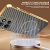 Phonesta Luxury Carbon Fiber Back Cover hoesje met MagSafe voor Motorola Edge 50 - Bruin 1