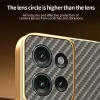 Phonesta Luxury Carbon Fiber Back Cover hoesje met MagSafe voor Motorola Edge 50 - Bruin 5