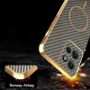 Phonesta Luxury Carbon Fiber Back Cover hoesje met MagSafe voor Motorola Edge 50 - Bruin 7