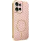 Phonesta Luxury Carbon Fiber Back Cover hoesje met MagSafe voor Motorola Edge 50 - Roze
