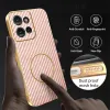 Phonesta Luxury Carbon Fiber Back Cover hoesje met MagSafe voor Motorola Edge 50 - Roze 6