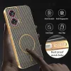 Phonesta Luxury Carbon Fiber Back Cover hoesje met MagSafe voor Motorola Edge 50 Fusion - Bruin 6