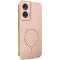 Phonesta Luxury Carbon Fiber Back Cover hoesje met MagSafe voor Motorola Edge 50 Fusion - Roze