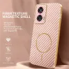 Phonesta Luxury Carbon Fiber Back Cover hoesje met MagSafe voor Motorola Edge 50 Fusion - Roze 2