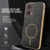 Phonesta Luxury Carbon Fiber Back Cover hoesje met MagSafe voor Motorola Edge 50 Fusion - Zwart 2