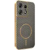 Phonesta Luxury Carbon Fiber Back Cover hoesje met MagSafe voor Motorola Edge 50 Pro - Bruin 0