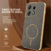 Phonesta Luxury Carbon Fiber Back Cover hoesje met MagSafe voor Motorola Edge 50 Pro - Bruin 2
