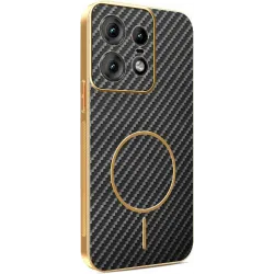 Phonesta Luxury Carbon Fiber Back Cover hoesje met MagSafe voor Motorola Edge 50 Pro - Zwart