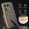Phonesta Luxury Carbon Fiber Back Cover hoesje met MagSafe voor Motorola Edge 50 Ultra - Bruin 6