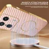 Phonesta Luxury Carbon Fiber Back Cover hoesje met MagSafe voor Motorola Edge 50 Ultra - Roze 1