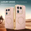 Phonesta Luxury Carbon Fiber Back Cover hoesje met MagSafe voor Motorola Edge 50 Ultra - Roze 4