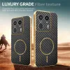 Phonesta Luxury Carbon Fiber Back Cover hoesje met MagSafe voor Motorola Edge 50 Ultra - Zwart 4