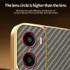 Phonesta Luxury Carbon Fiber Back Cover hoesje met MagSafe voor Motorola Moto G05 / Moto E15 - Bruin 5