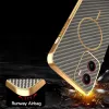 Phonesta Luxury Carbon Fiber Back Cover hoesje met MagSafe voor Motorola Moto G05 / Moto E15 - Bruin 7
