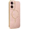Phonesta Luxury Carbon Fiber Back Cover hoesje met MagSafe voor Motorola Moto G05 / Moto E15 - Roze