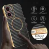 Phonesta Luxury Carbon Fiber Back Cover hoesje met MagSafe voor Motorola Moto G05 / Moto E15 - Zwart 6